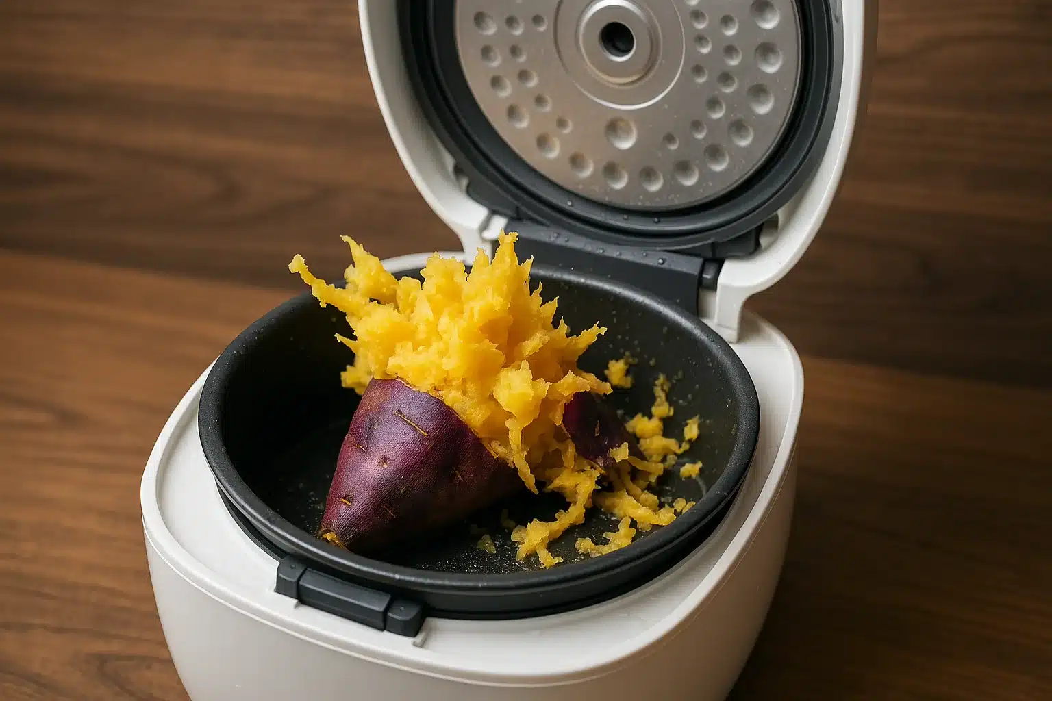①炊飯器でさつまいも爆発？水の量調整でねっとりアルミホイルなし調理『さつまいも 炊飯器 爆発 水の量 ねっとり アルミホイル なし』