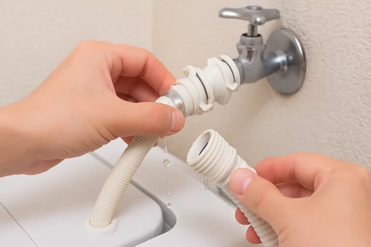 ⑧給水ホースがすぐ外れるときの対処法『洗濯機 給水ホース はまらない 奥まで入らない 付け方』