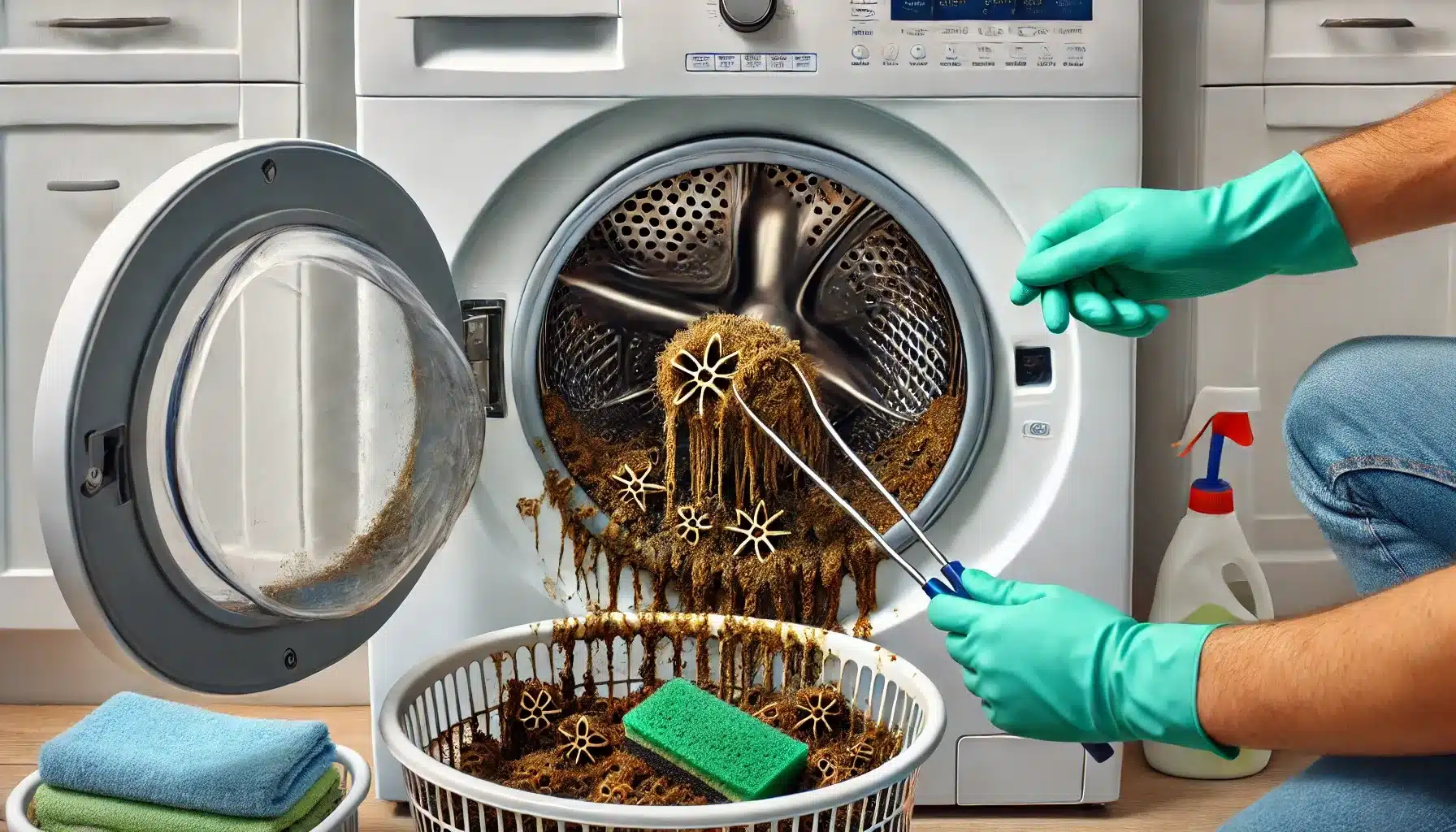 ⑮洗濯機のワカメみたいなゴミの取り方は?『洗濯機 ゴミ取りネット 100均 破れた 代用 交換』