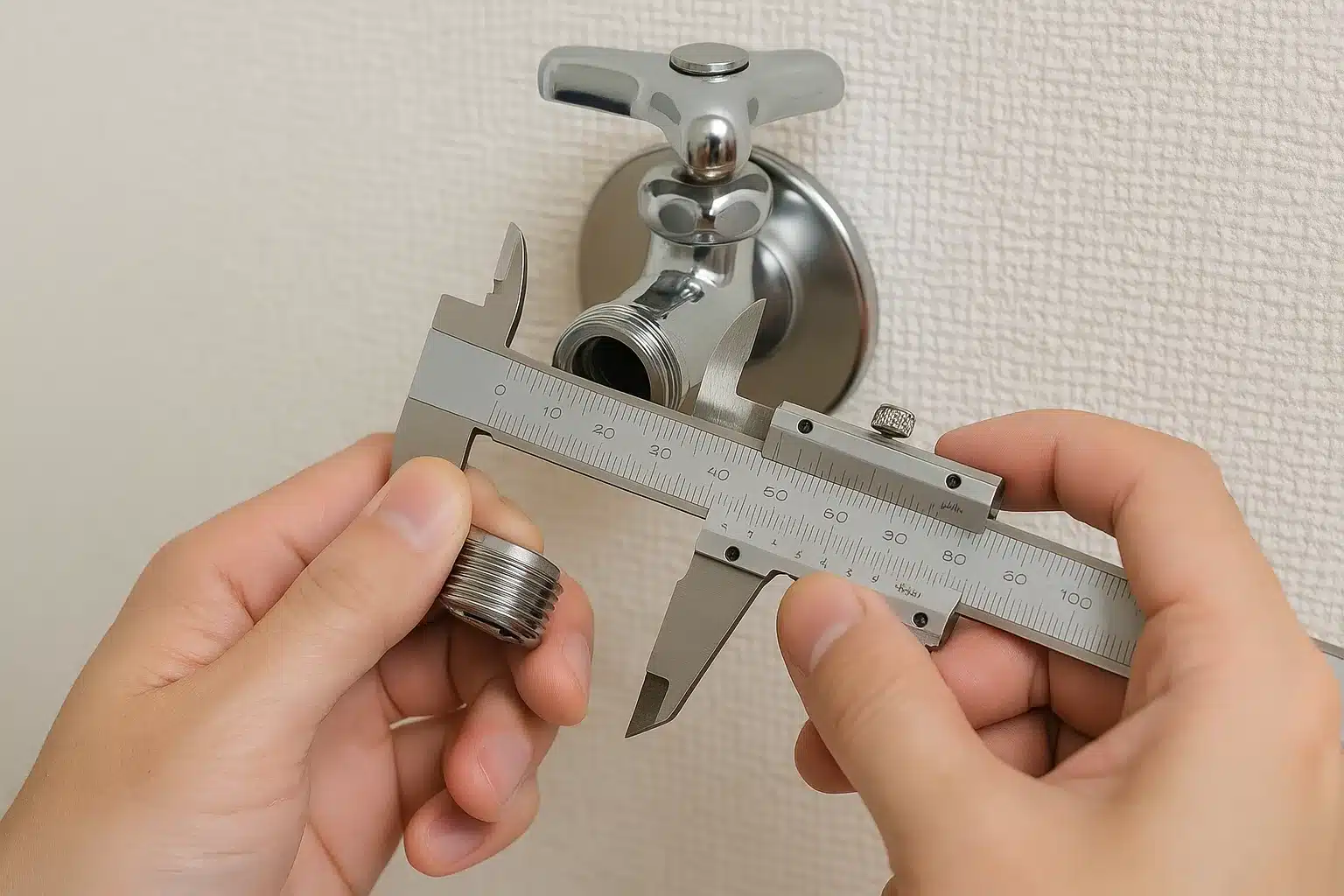 ⑦ニップルが合わない場合のサイズ確認方法『洗濯機 給水ホース はまらない 奥まで入らない 付け方』