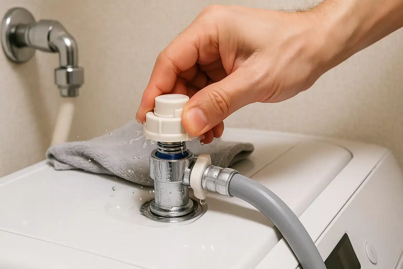 ⑪給水ホースの接続口からの水漏れを防ぐ方法『洗濯機 給水ホース はまらない 奥まで入らない 付け方』