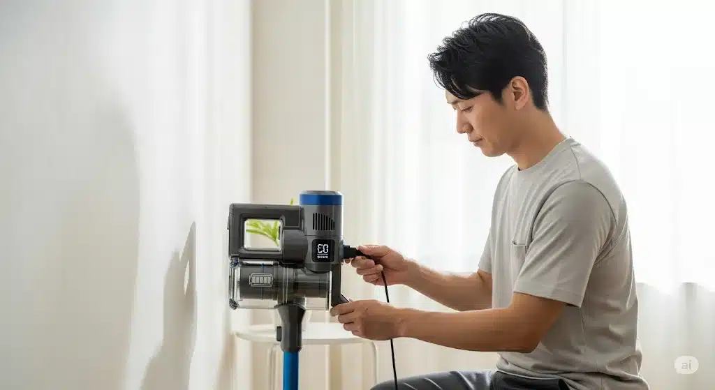 ⑨コードレス掃除機は毎回充電したほうが良い?『夢グループ 掃除機 1万円 口コミ』