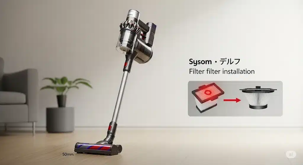 ⑤点灯とは違う？フィルターサインが点滅する原因『ダイソン掃除機 フィルター交換サイン 消えない』