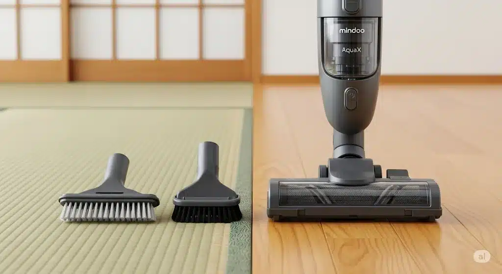 ⑬畳やカーペットでも使えるのか解説『ミンドーアクアエックス掃除機 口コミ デメリット』