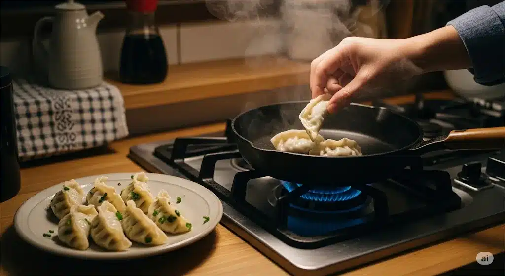 ⑧冷めた餃子をおいしく復活させる方法『冷凍餃子 電子レンジ不可 なぜ』