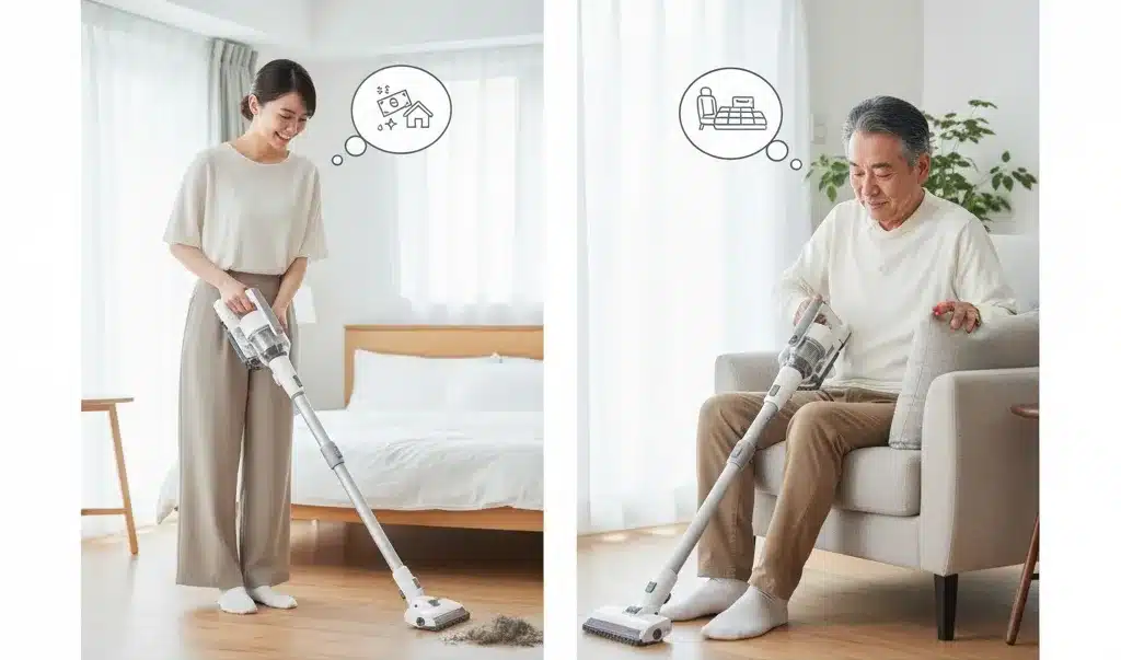 ⑰口コミ・評判から解析|夢グループコードレス掃除機がおすすめな人『夢グループ 超軽量コードレス掃除機 1万円 口コミ 評判』