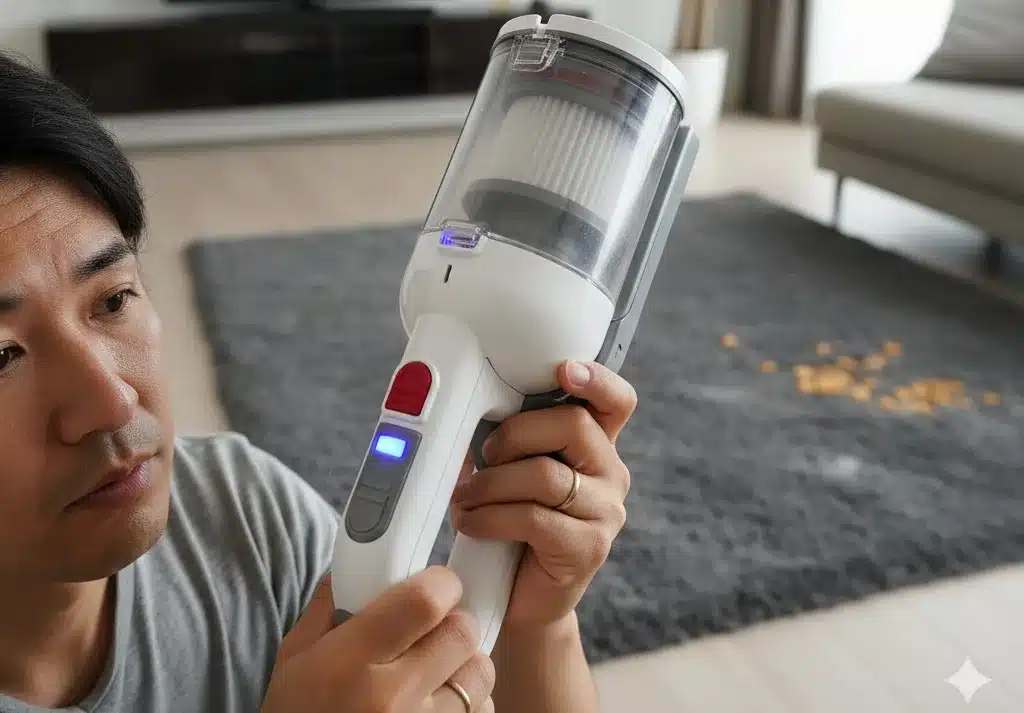 ⑲夢グループの掃除機を筆者が実際に使った率直な感想『夢グループ 超軽量コードレス掃除機 1万円 口コミ 評判』