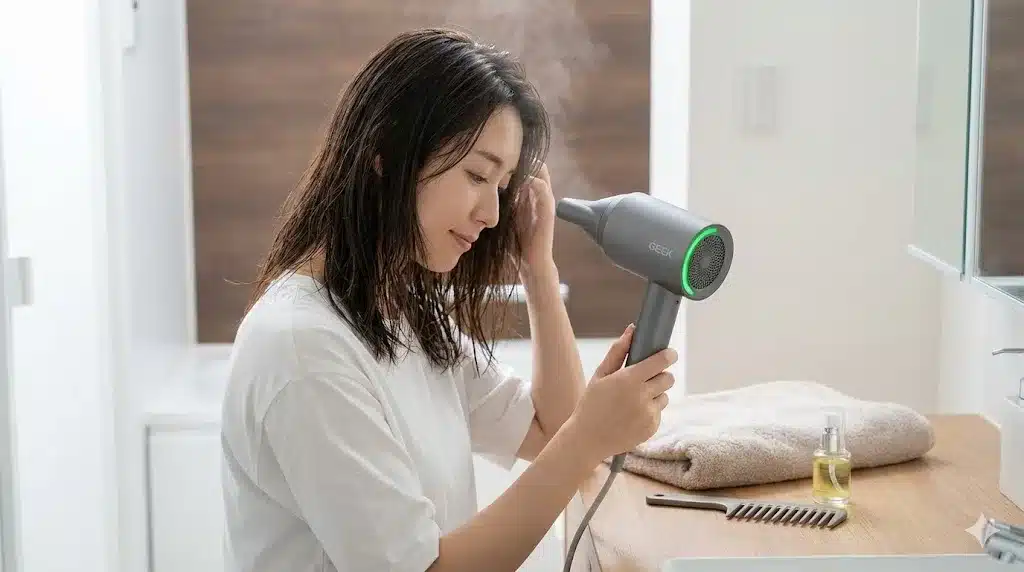 ⑭髪を痛めない正しい使い方『コストコ GEEKヘアドライヤー どこの国 口コミ どこのメーカー 使い方』