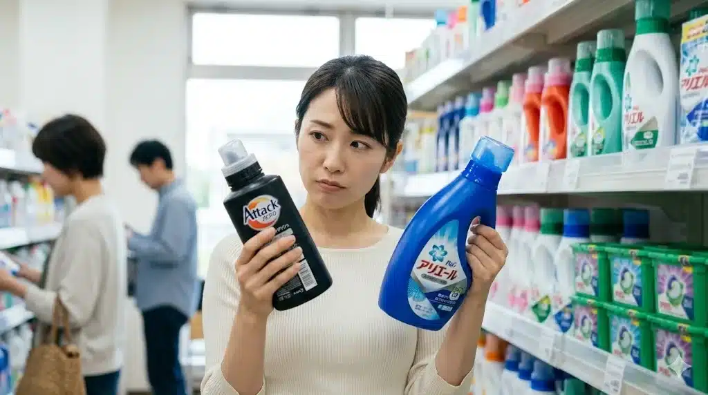 ⑫アリエールと違いはある？アタックゼロとの比較『アタックゼロ 評判悪い グリーンライフ 口コミ 部屋干し違い』