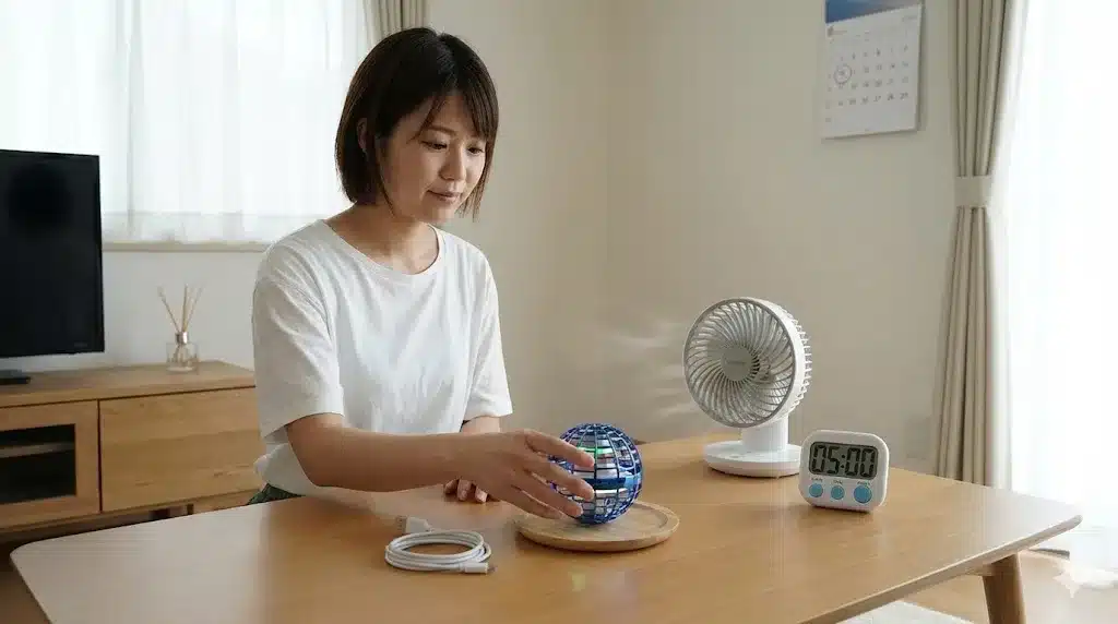 ⑮飛行時間とバッテリーを長持ちさせるコツ『マジックフライングボール 飛ばない 偽物 本物見分け方 口コミ 遊び方』