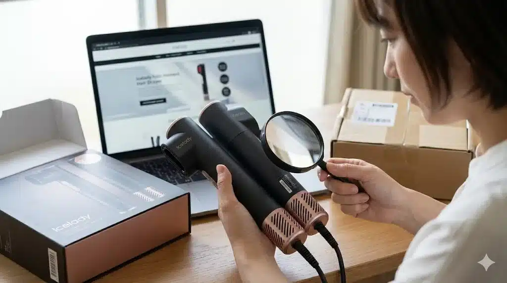 ⑥アイスレディドライヤーに偽物はある？見分け方『アイスレディドライヤー 偽物 口コミ やばい 最悪 ドンキ グローバル スタンダード』