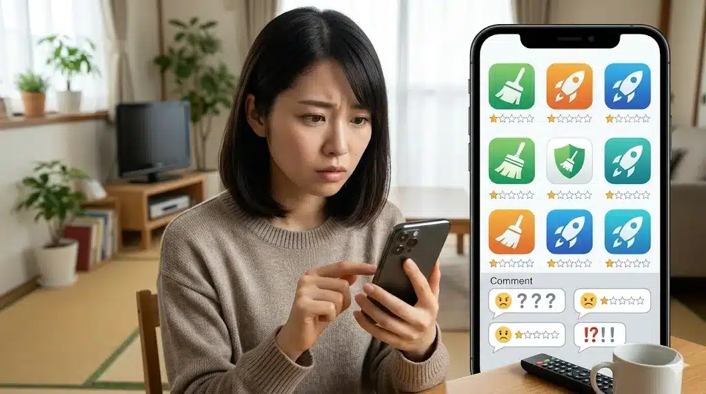 ⑥偽クリーナーアプリ一覧とマイティークリーナーの評判『マイティークリーナー 怪しい 口コミ 悪質なアプリ 消し方 偽クリーナーアプリ一覧 安全』
