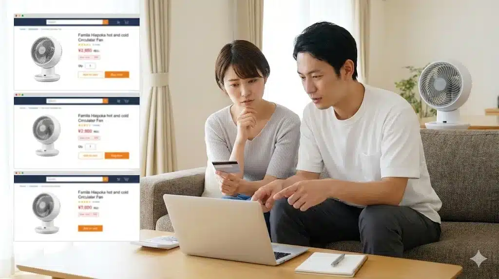 ⑬ファミラひえぽか温冷サーキュレーターの価格情報『ファミラ ひえぽか温冷サーキュレーター 口コミ 電気代』