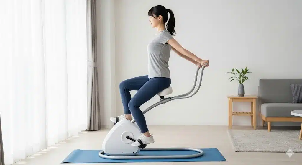 ⑭適切なペダリング姿勢とマンションでの静音性『スリムコアバイク2 効果 口コミ 1と2の違い』