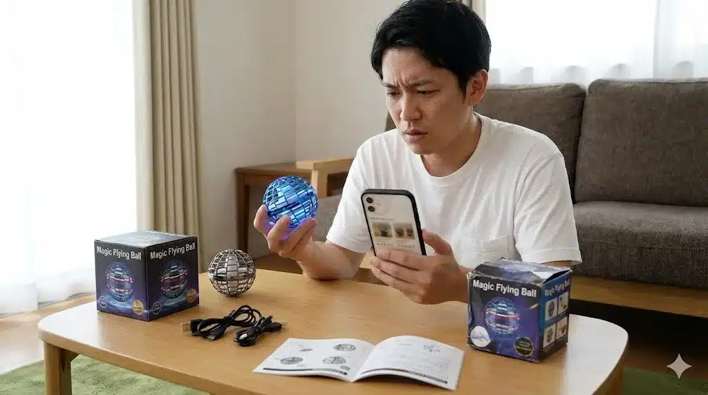 ⑨マジックフライングボールが飛ばない原因、偽物と本物見分け方と口コミ『マジックフライングボール 飛ばない 偽物 本物見分け方 口コミ 遊び方』