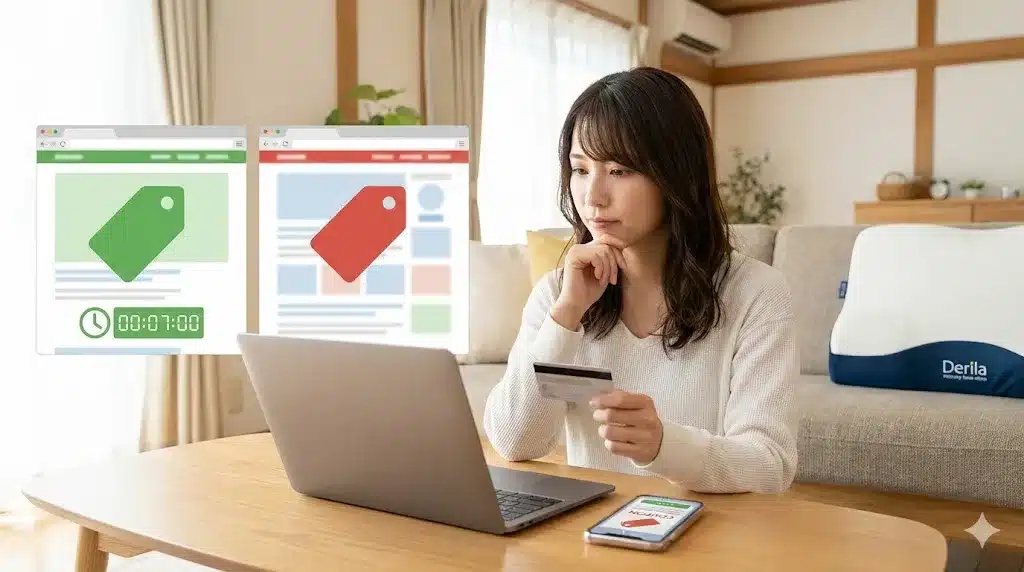 ⑫Derila枕の最安値価格とクーポンコード情報『derila ergo デリラエルゴ 枕 口コミ 評判 どこの国 公式サイト』