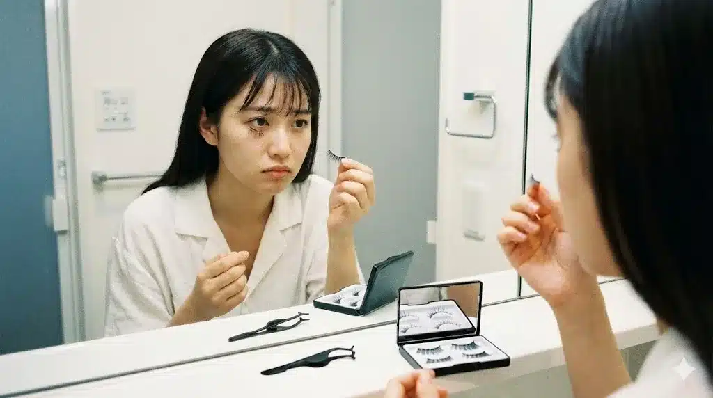 ⑥取れるといった悪い口コミの原因と対策『MAYSEEN WOSADO マグネット式 つけまつげ 危険性 知恵袋 口コミ 種類 デメリット 付け方』