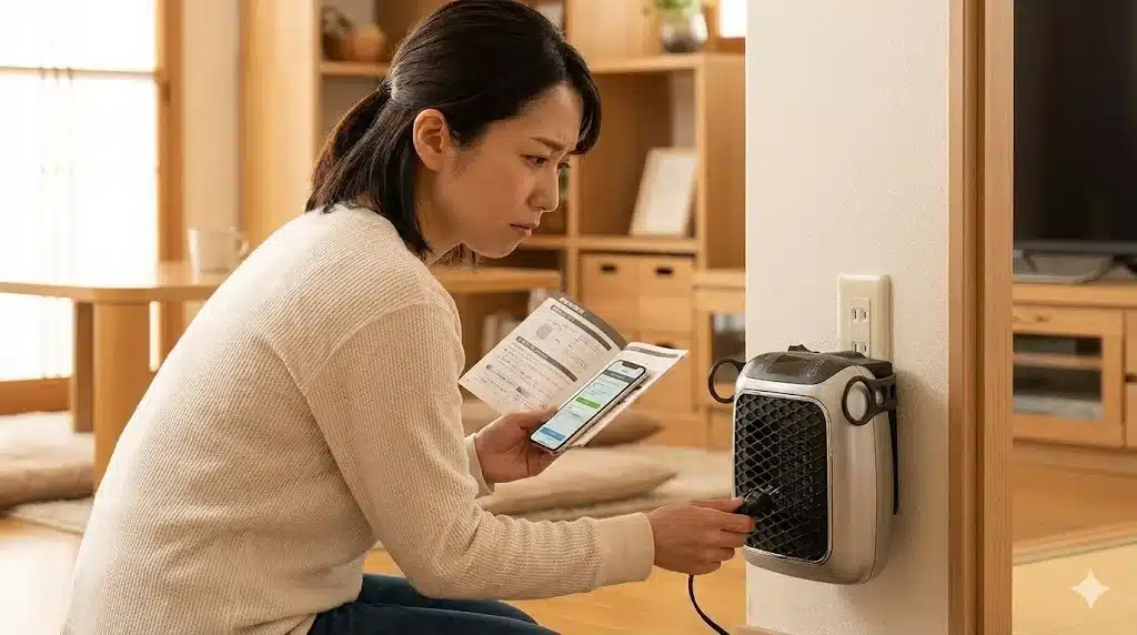 ⑬ここ暖ヒートコネクトが動かない時の原因とトラブル対処『ここ暖(だん)ヒートコネクト 口コミ 電気代 安全性 使い方 amazon 』