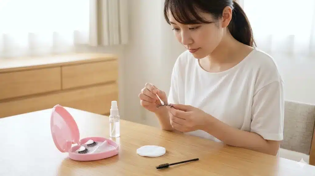 ⑮長持ちさせるメンテナンスと保管方法『MAYSEEN WOSADO マグネット式 つけまつげ 危険性 知恵袋 口コミ 種類 デメリット 付け方』