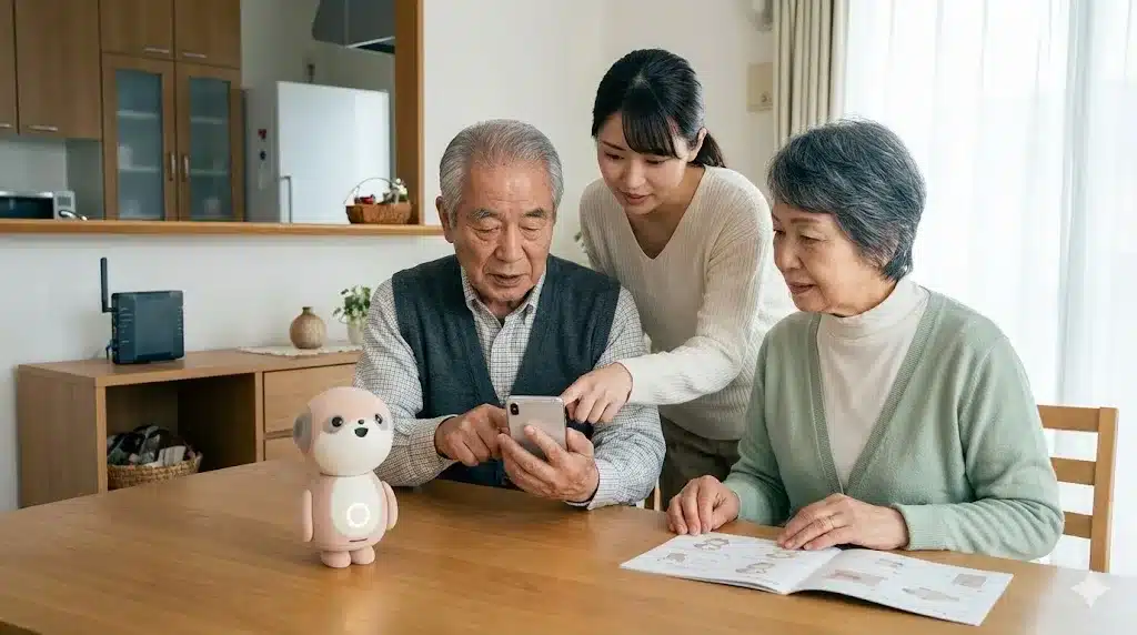 ⑬初期設定は高齢者だけで可能か手順を解説『高齢者 ポケとも どこで買える 口コミ デメリット 月額 値段 価格 ワイファイ(Wi-Fi)なし』