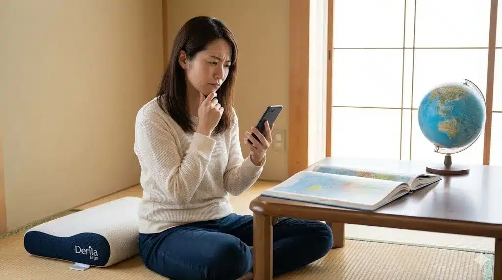 ⑨どこの国？口コミ評判で知るDerila Ergoデリラエルゴ枕『derila ergo デリラエルゴ 枕 口コミ 評判 どこの国 公式サイト』