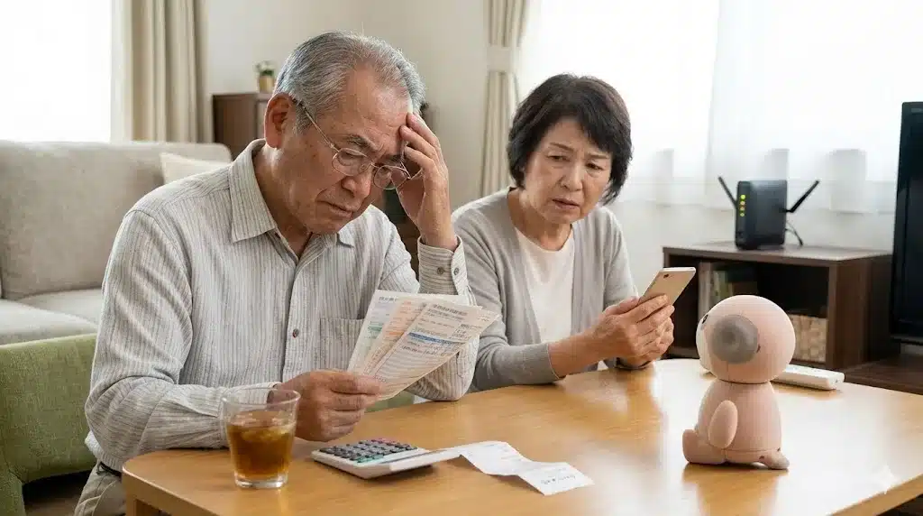 ⑪デメリットである維持費や通信環境の負担『高齢者 ポケとも どこで買える 口コミ デメリット 月額 値段 価格 ワイファイ(Wi-Fi)なし』