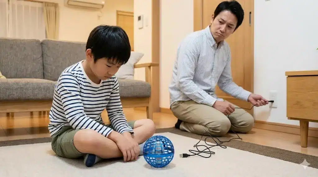 ⑧悪い口コミ:飛行時間が短いという不満点『マジックフライングボール 飛ばない 偽物 本物見分け方 口コミ 遊び方』