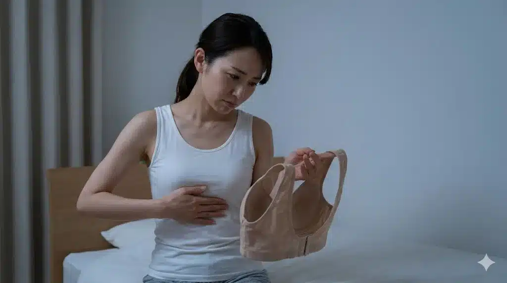 ⑩苦しい等の悪い口コミから見る着用感の真実『しまむら 姿勢サポートブラ 背中サポーター 口コミ』