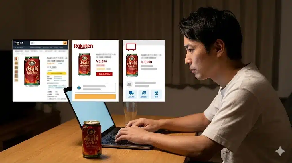 ⑪通販やAmazonでのアサヒスパイスビールの価格『アサヒスパイスビール まずい 口コミ どこで売ってる 評価 amazon辛い』