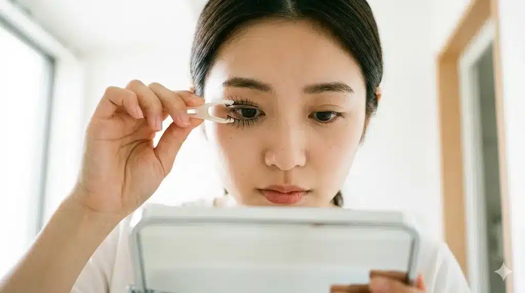 ⑪初心者でも簡単なマグネットつけまつげの付け方『MAYSEEN WOSADO マグネット式 つけまつげ 危険性 知恵袋 口コミ 種類 デメリット 付け方』