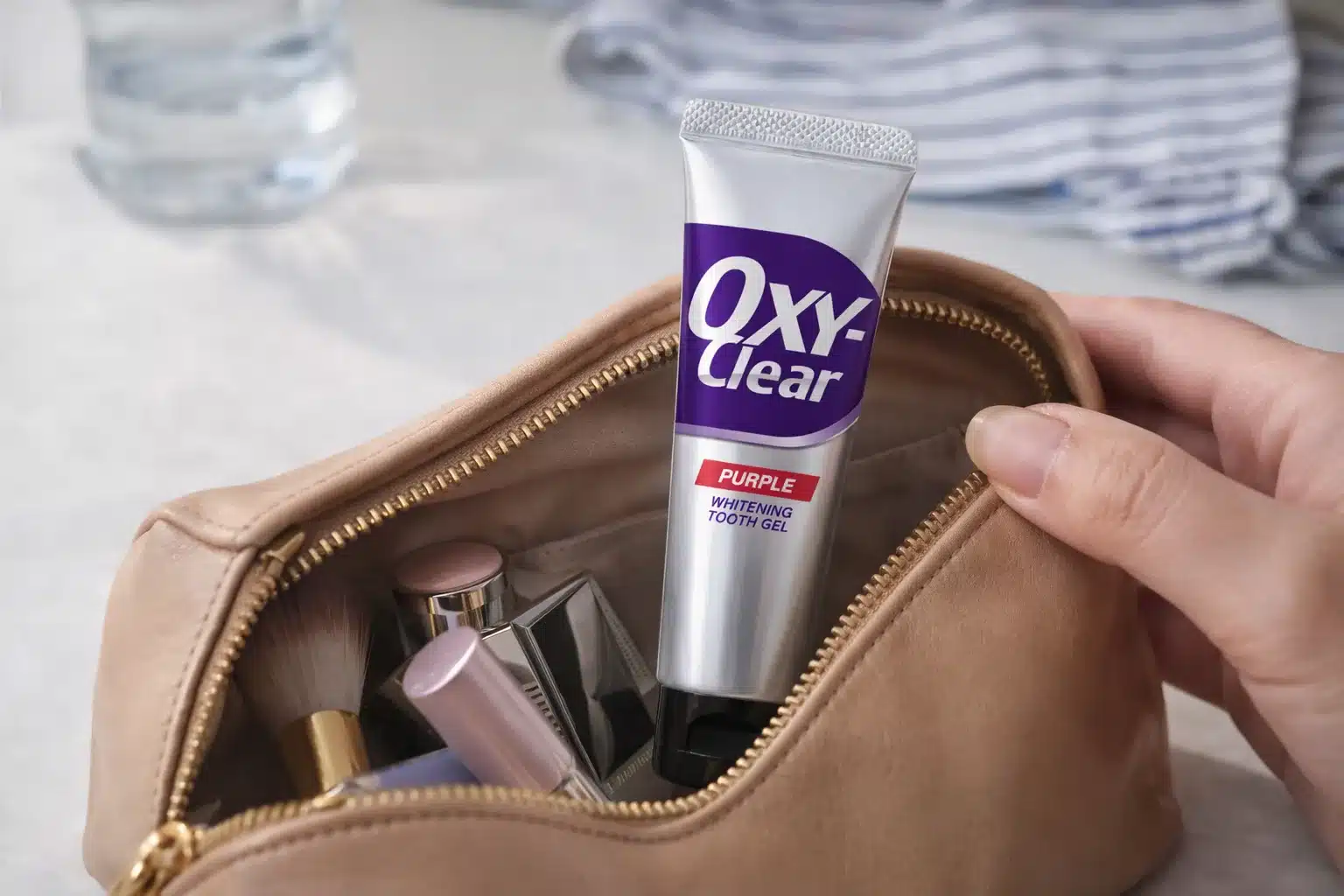 ⑮持ち運びに便利なミニサイズの魅力『オキシークリア 歯磨き粉 口コミ 白くなる 紫 パープル』