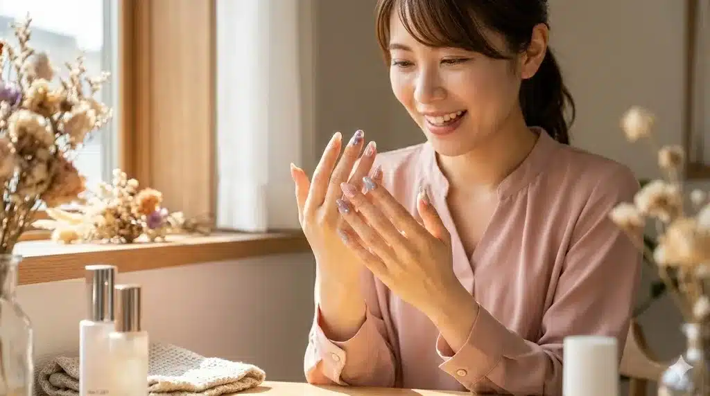 ⑦Anailネイルチップの口コミ！サロン級の美しさ『Anail ネイルチップ 怪しい 口コミ 付け方 ロフト どこの国 店舗』