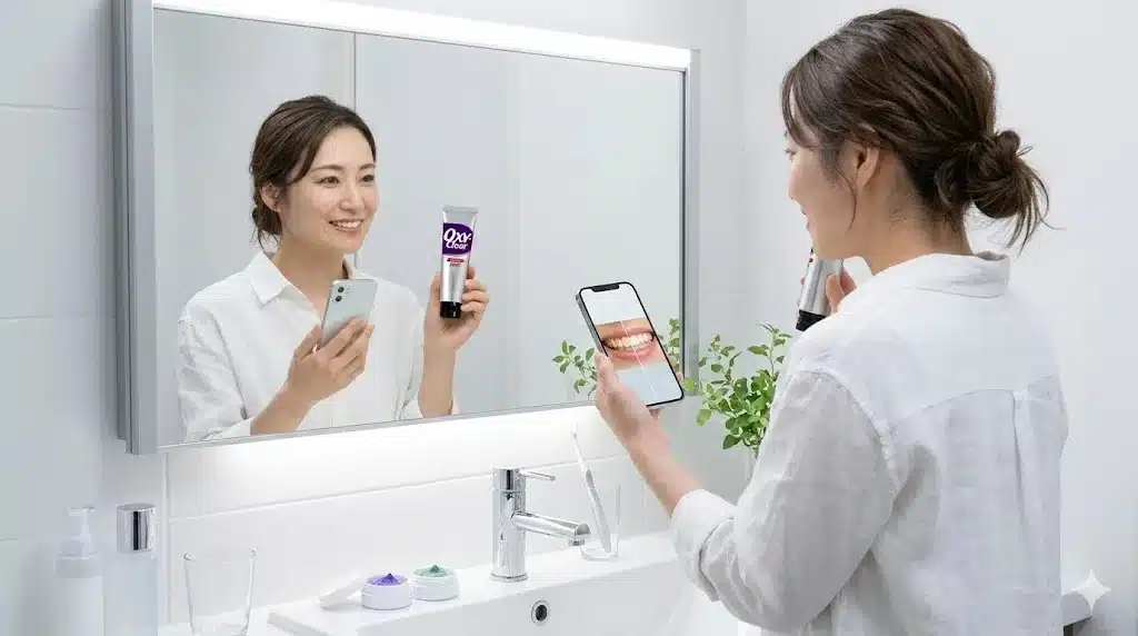 ⑨オキシークリアの歯磨き粉は白くなる?口コミを解説『オキシークリア 歯磨き粉 口コミ 白くなる 紫 パープル』