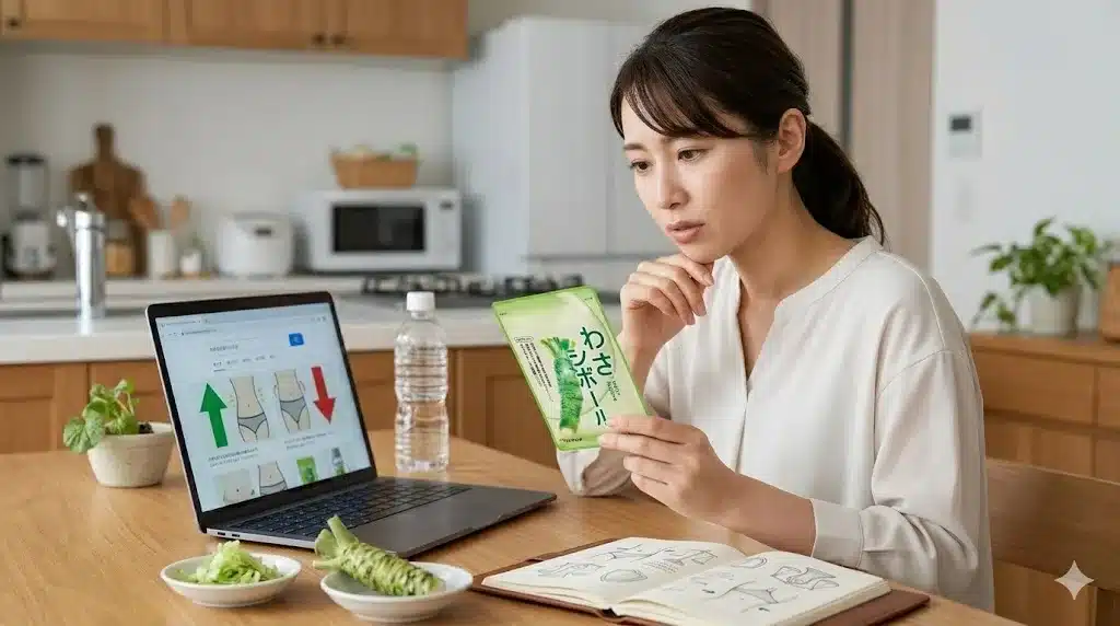 ②わさシボールの効果は痩せる？副作用は？口コミと痩せない訳『わさシボールの効果は 痩せる 口コミ 痩せない 副作用 飲む タイミング 飲み合わせ』