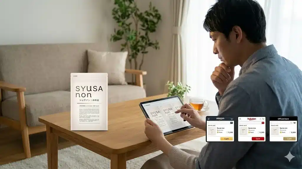 ⑫公式やAmazonや楽天など通販サイト比較『シュサノン 怪しい 内服薬錠剤 成分 口コミ 効果 どこで買える』