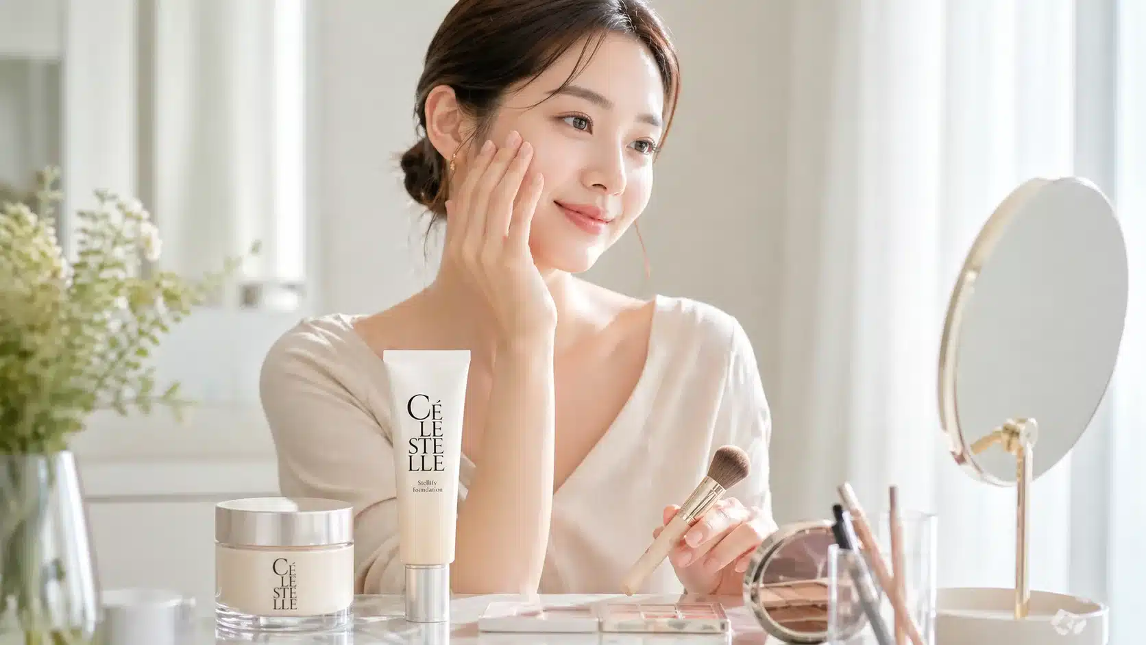 ⑥メリット：シミ予防とメイク補正の同時実現『セレスティル ファンデーション シミ消し 薬用クリーム 口コミ シミ消える 解約』