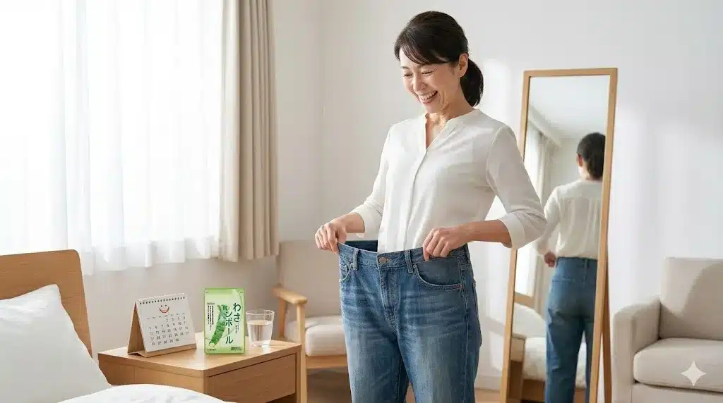 ④痩せる？実感や効果に関する良い口コミ『わさシボールの効果は 痩せる 口コミ 痩せない 副作用 飲む タイミング 飲み合わせ』